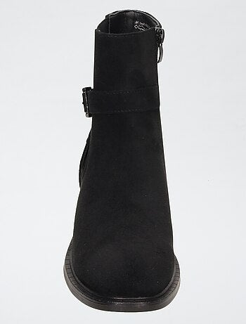 Boots zippées en suédine