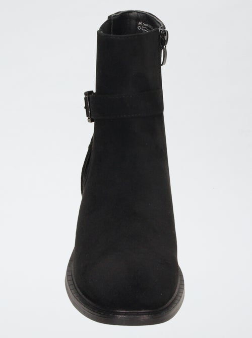 Boots zippées en suédine - Kiabi Boots zippées en suédine - Kiabi