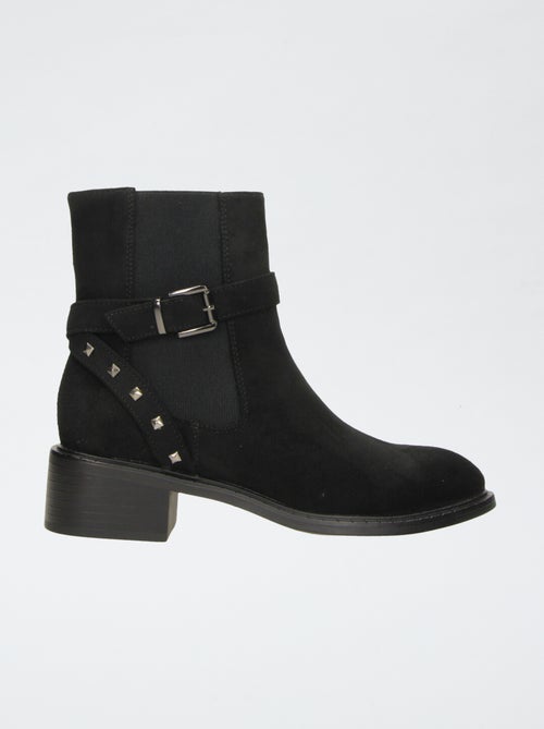 Boots zippées en suédine - Kiabi Boots zippées en suédine - Kiabi