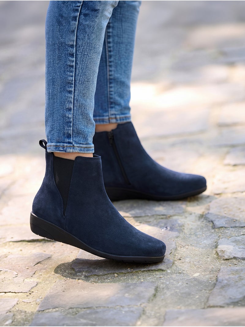 Boots zippées et élastiquées - pediconfort Bleu - Kiabi