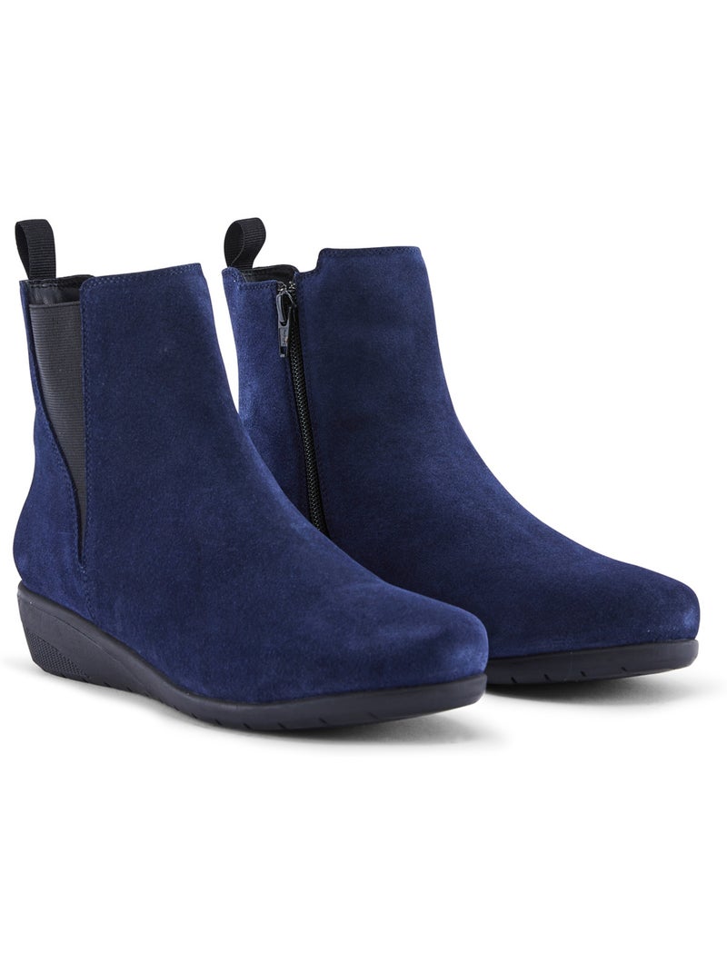 Boots zippées et élastiquées - pediconfort Bleu - Kiabi
