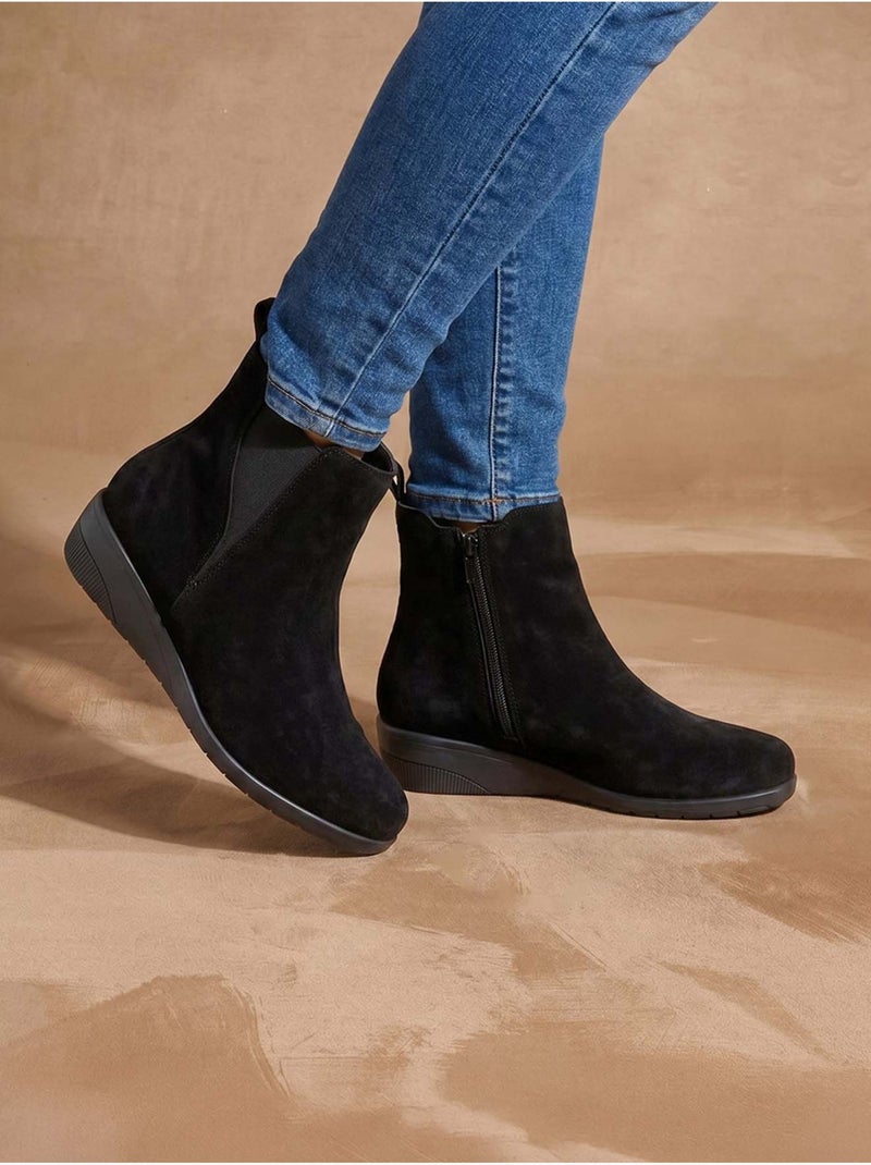 Boots zippées et élastiquées - pediconfort Noir Noir - Kiabi