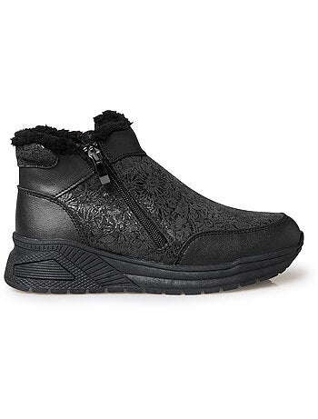 Boots zippées fourrées femme - PEDICONFORT