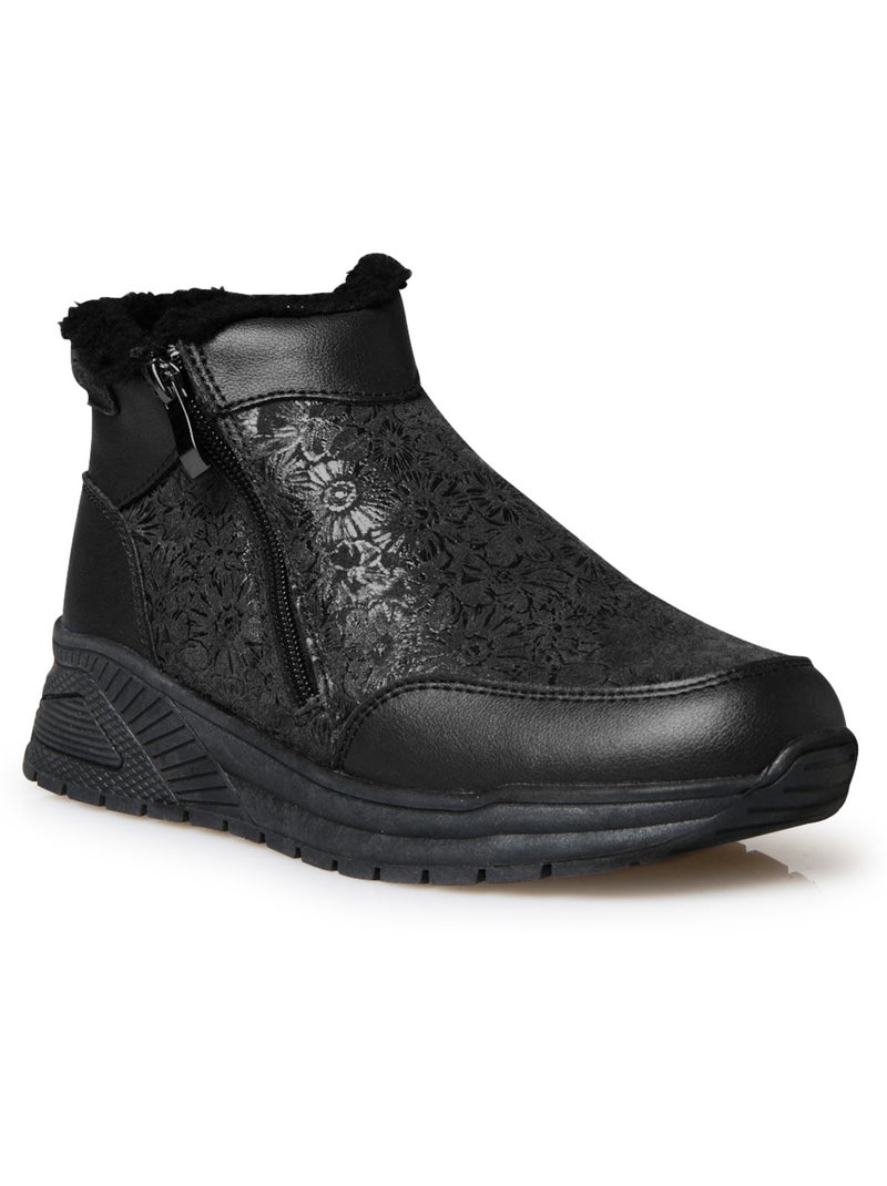Boots zippées fourrées femme - PEDICONFORT Noir Noir - Kiabi