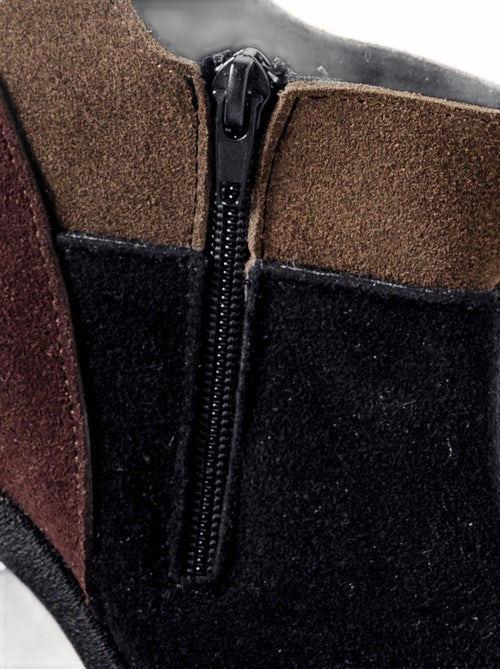 Boots zippées largeur confort cuir velours - afibel - Kiabi Boots zippées largeur confort cuir velours - afibel - Kiabi