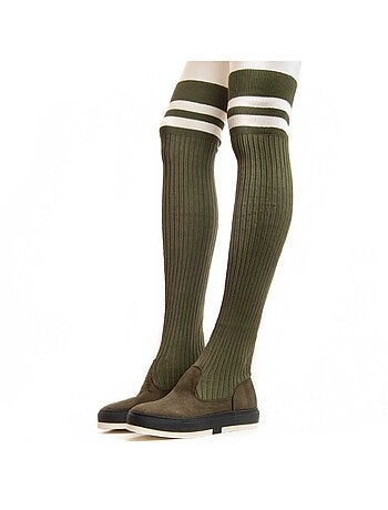 BOTTE À PLATEFORME SYNTHÉTIQUE VERT