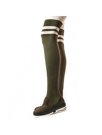 BOTTE À PLATEFORME SYNTHÉTIQUE VERT