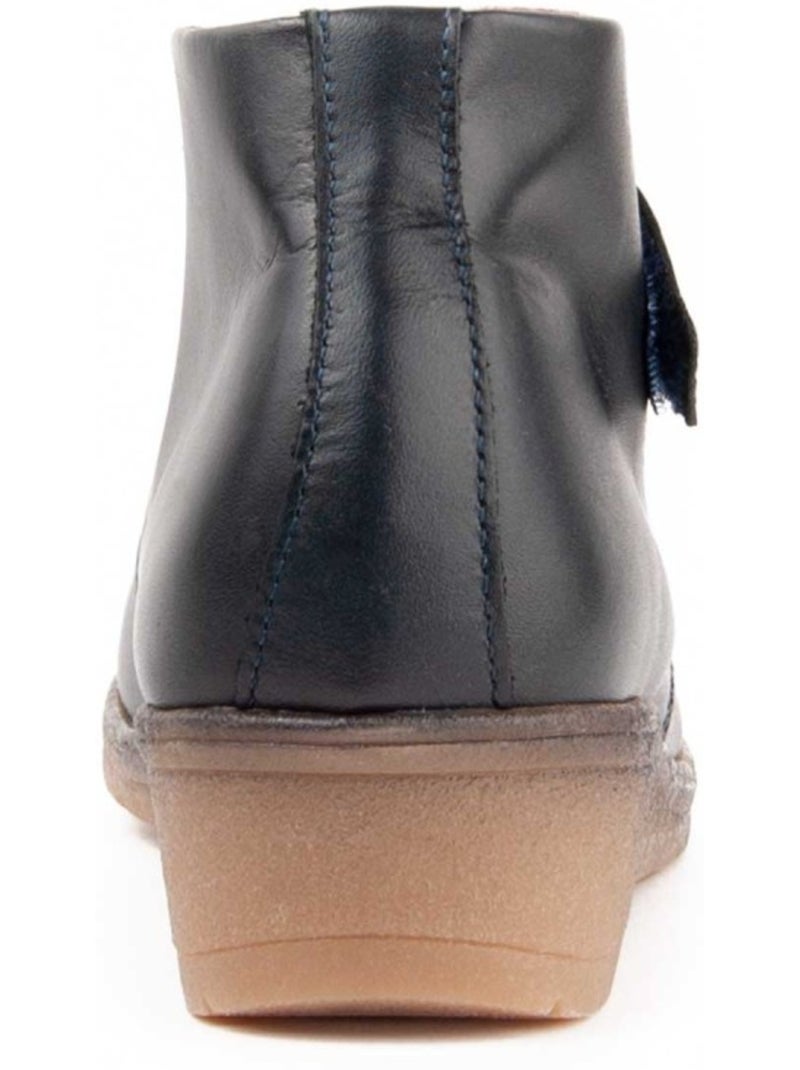 Botte à Pointe Cuir Naturel Purapiel Bleu - Kiabi