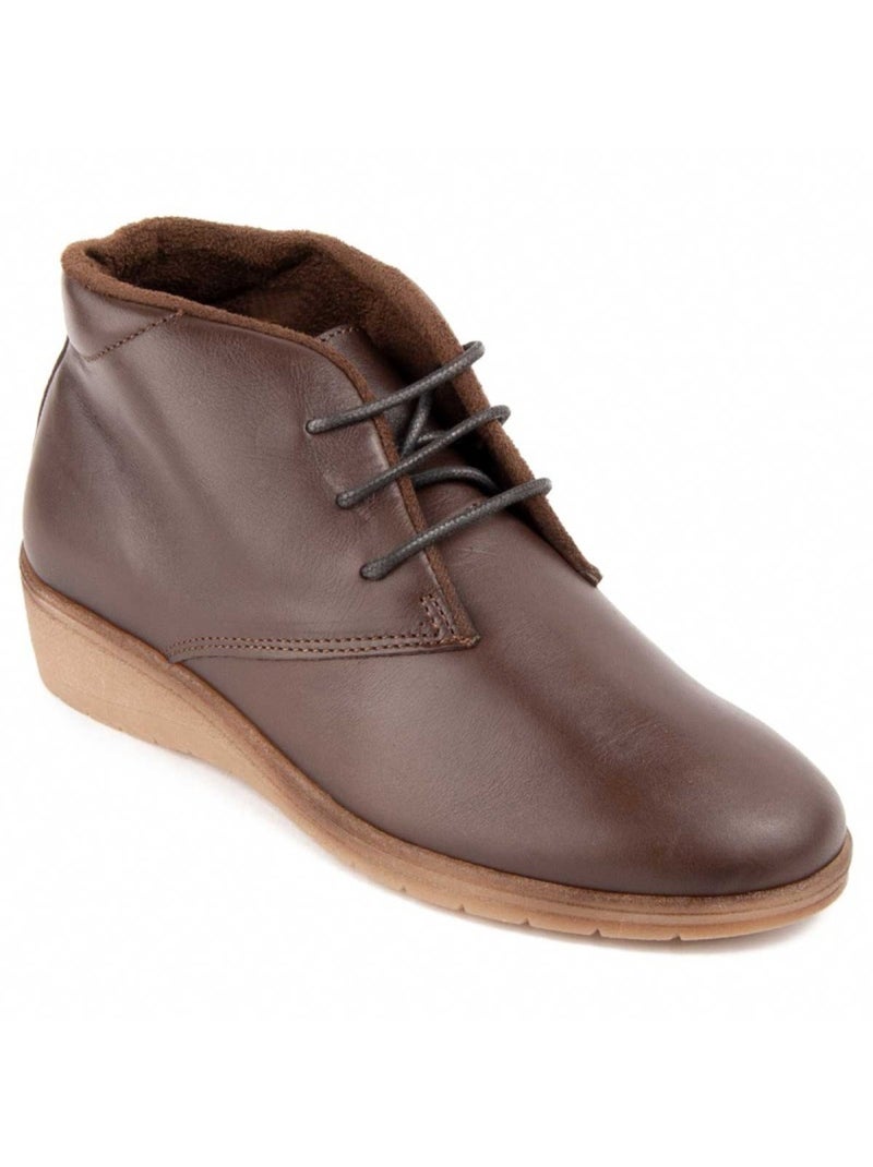 Botte à Pointe Cuir Naturel Purapiel Marron - Kiabi