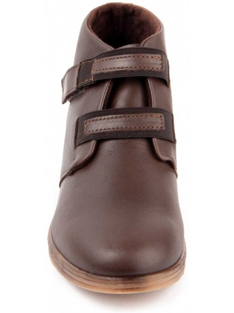 Botte à Pointe Cuir Naturel Purapiel Marron - Kiabi