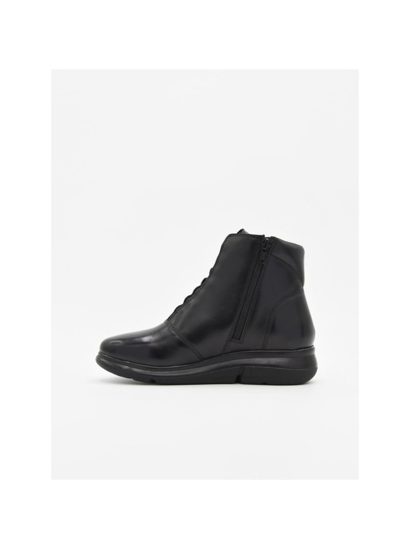 Botte à Pointe Cuir Naturel Purapiel Noir - Kiabi