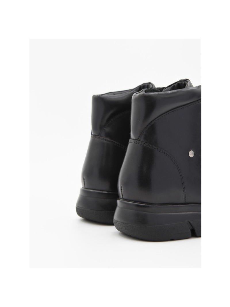 Botte à Pointe Cuir Naturel Purapiel Noir - Kiabi
