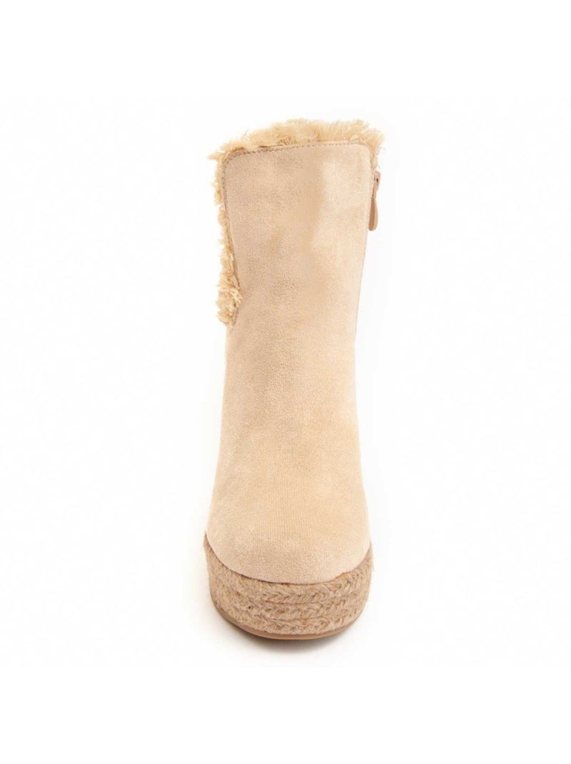 Botte à Pointe Matériau Synthétique Montevita Beige - Kiabi