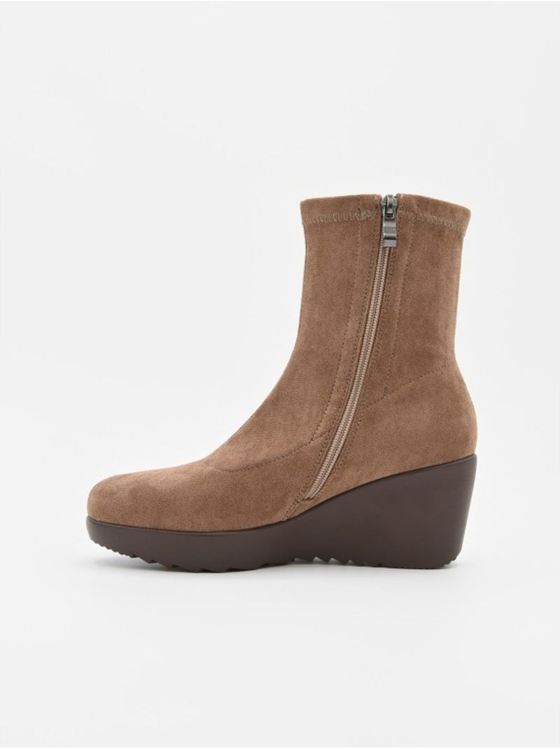 Botte à Pointe Matériau Synthétique Purapiel Beige - Kiabi