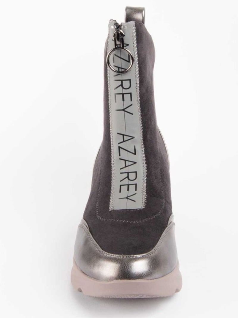 Botte à Pointe Matière Synthétique Et Textile Montevita Gris - Kiabi