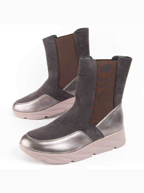 Botte à Pointe Matière Synthétique Et Textile Montevita - Kiabi