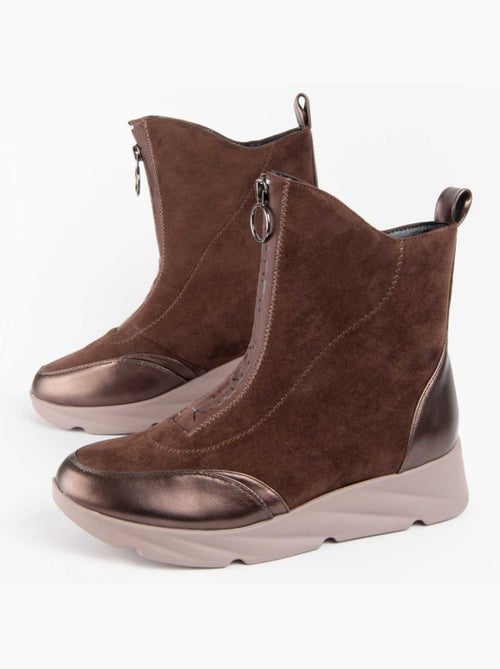 Botte à Pointe Matière Synthétique Et Textile Montevita - Kiabi