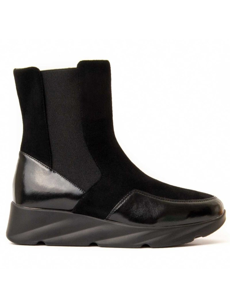 Botte à Pointe Matière Synthétique Et Textile Montevita Noir - Kiabi