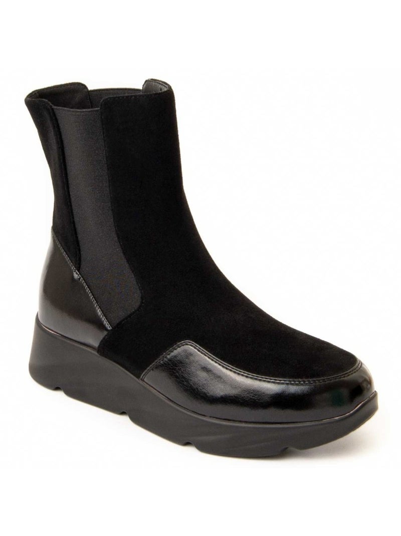 Botte à Pointe Matière Synthétique Et Textile Montevita Noir - Kiabi