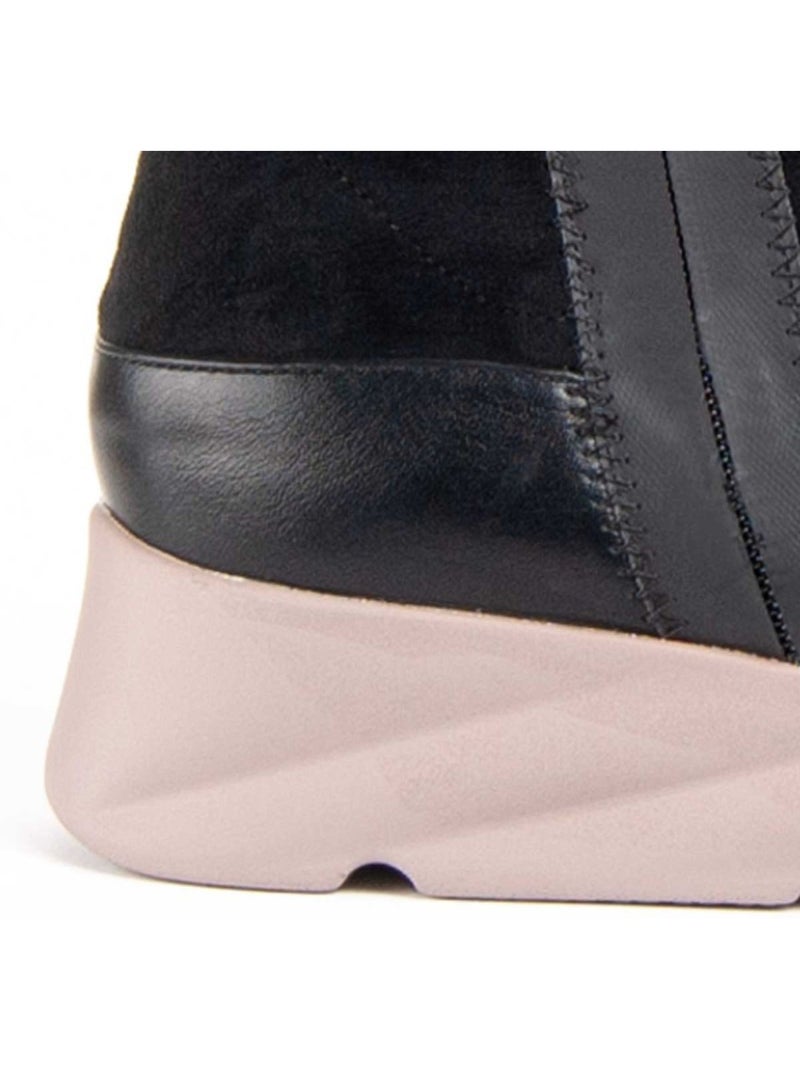 Botte à Pointe Matière Synthétique Et Textile Montevita Noir - Kiabi