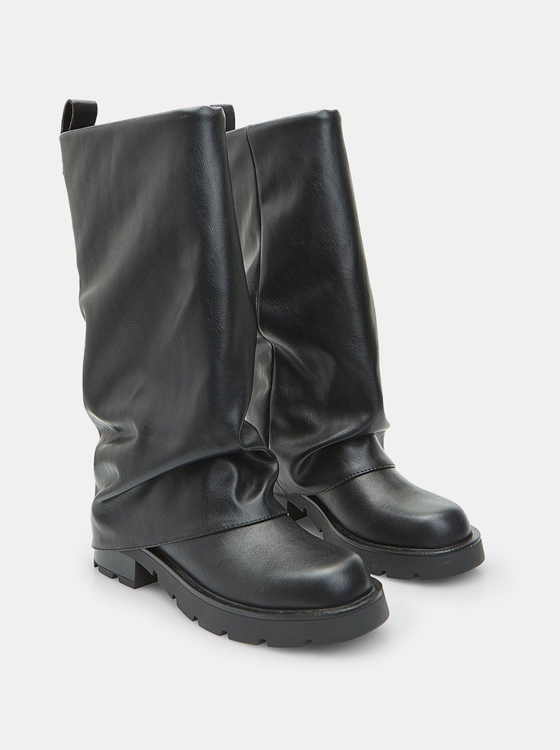 Botte à revers Bata Noir - Kiabi