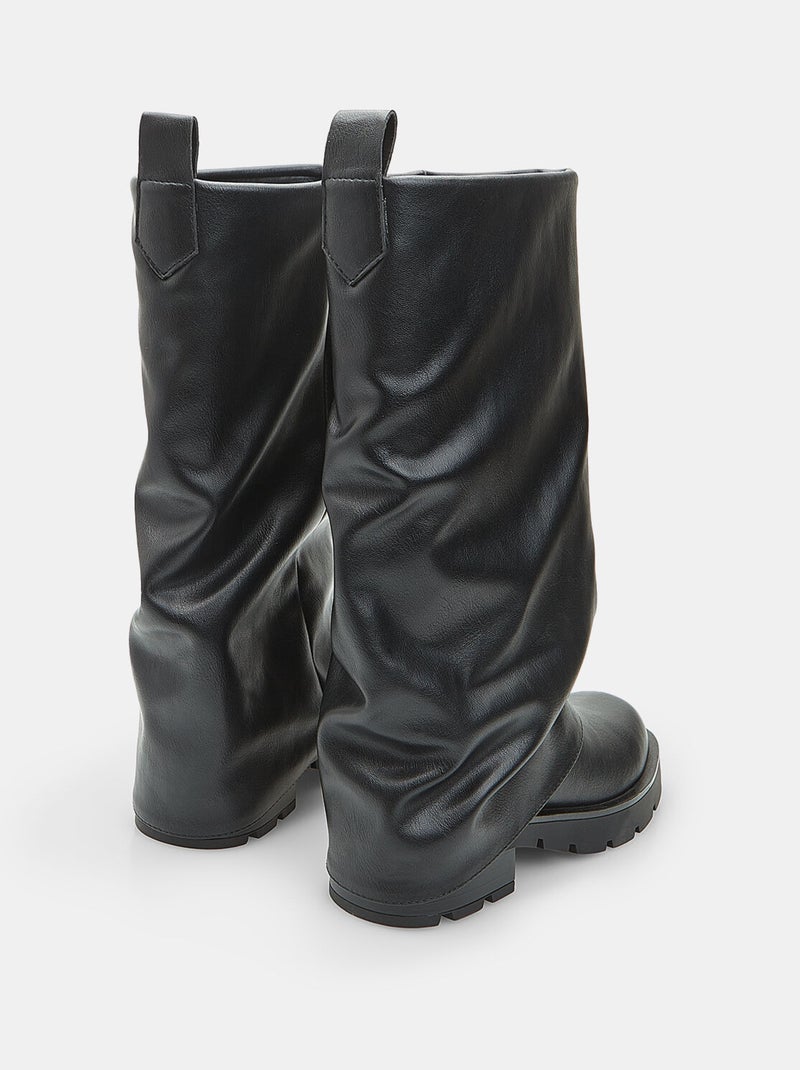 Botte à revers Bata Noir - Kiabi