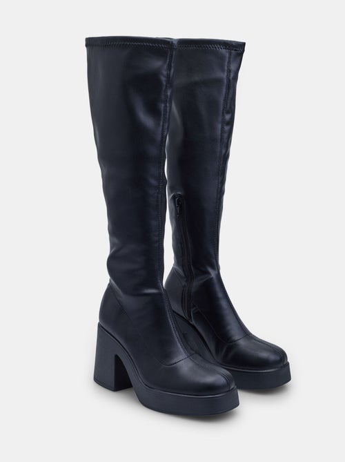 Botte à talon bloc bata - Kiabi Botte à talon bloc bata - Kiabi