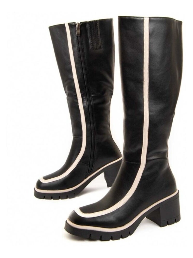 Botte à Talon Montevita Linne Noir - Kiabi