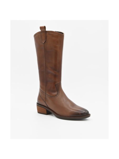 Botte à Talons Cuir Naturel Purapiel - Kiabi