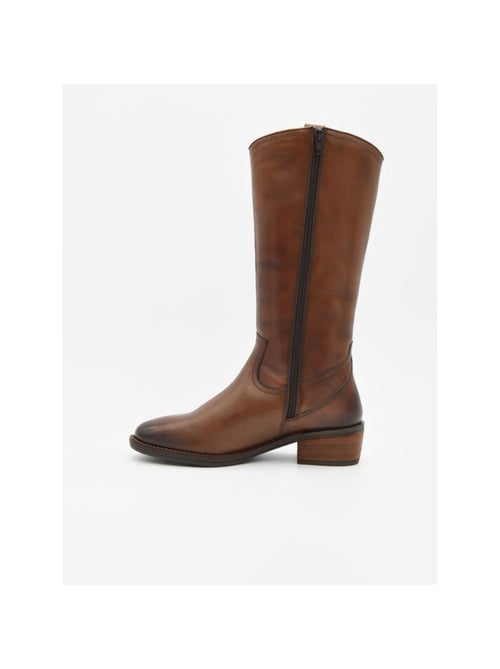 Botte à Talons Cuir Naturel Purapiel - Kiabi