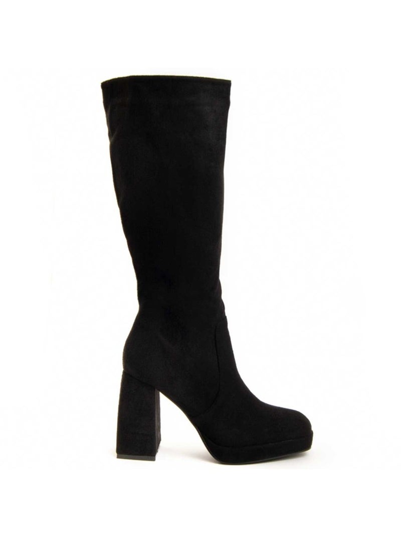 Botte à Talons Matériau Synthétique Montevita Noir - Kiabi