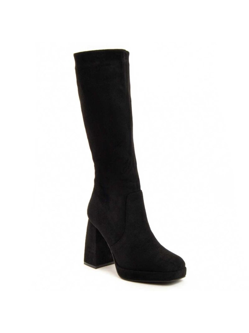 Botte à Talons Matériau Synthétique Montevita Noir - Kiabi