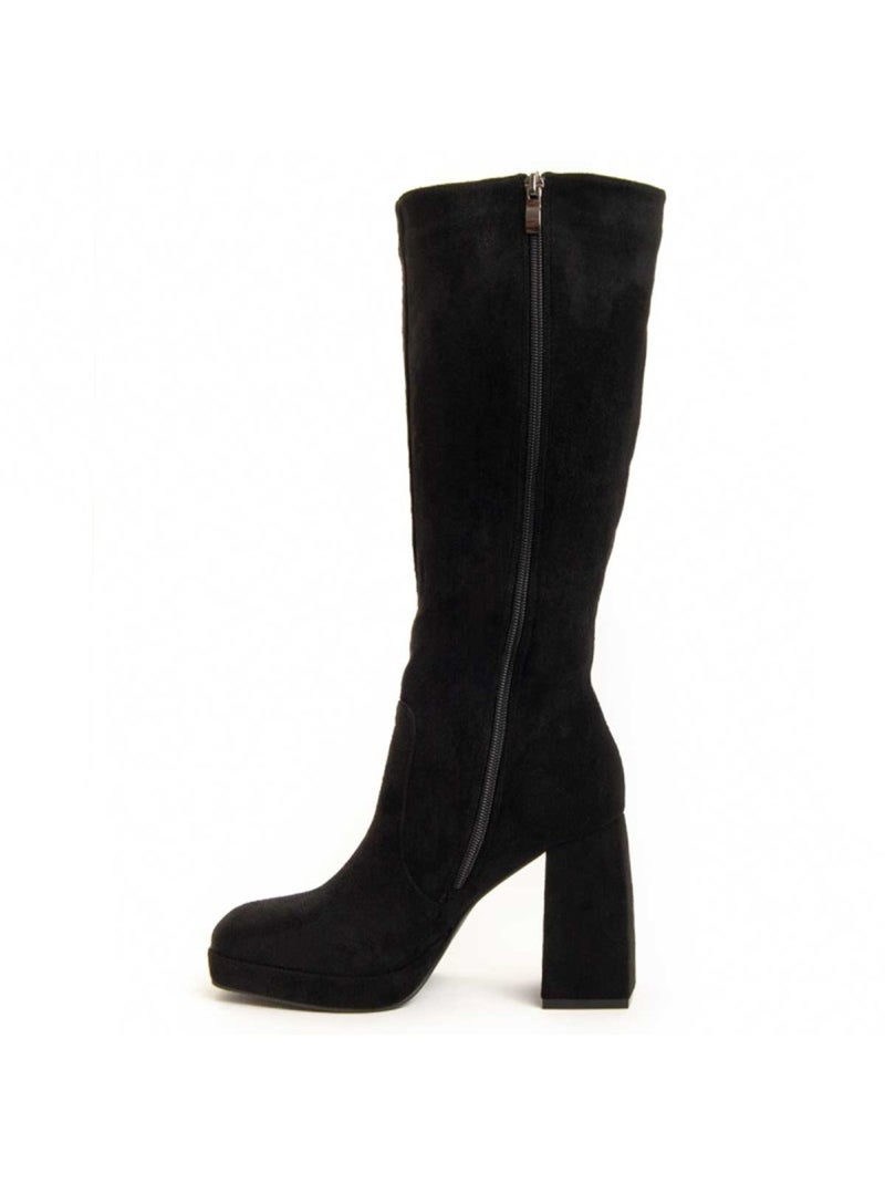 Botte à Talons Matériau Synthétique Montevita Noir - Kiabi