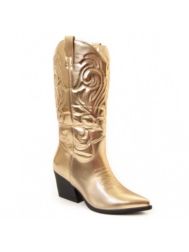 Botte à Talons Matériel Synthétique Montevita Doré/or - Kiabi