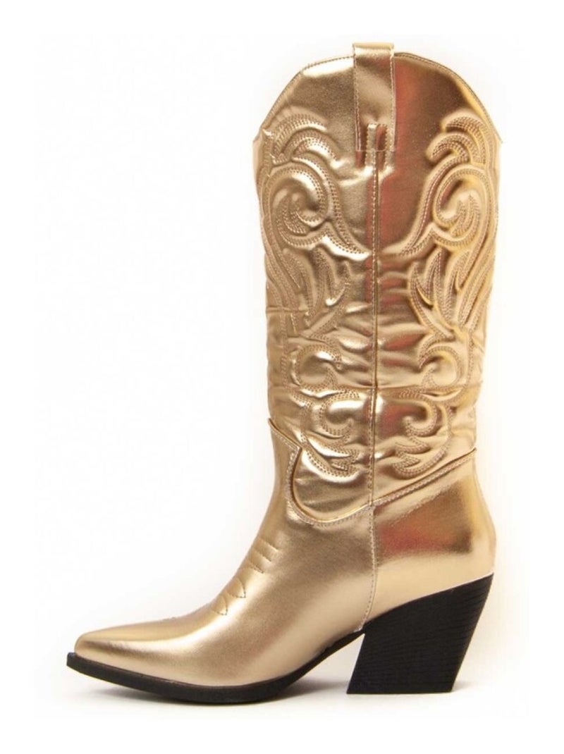 Botte à Talons Matériel Synthétique Montevita Doré/or - Kiabi