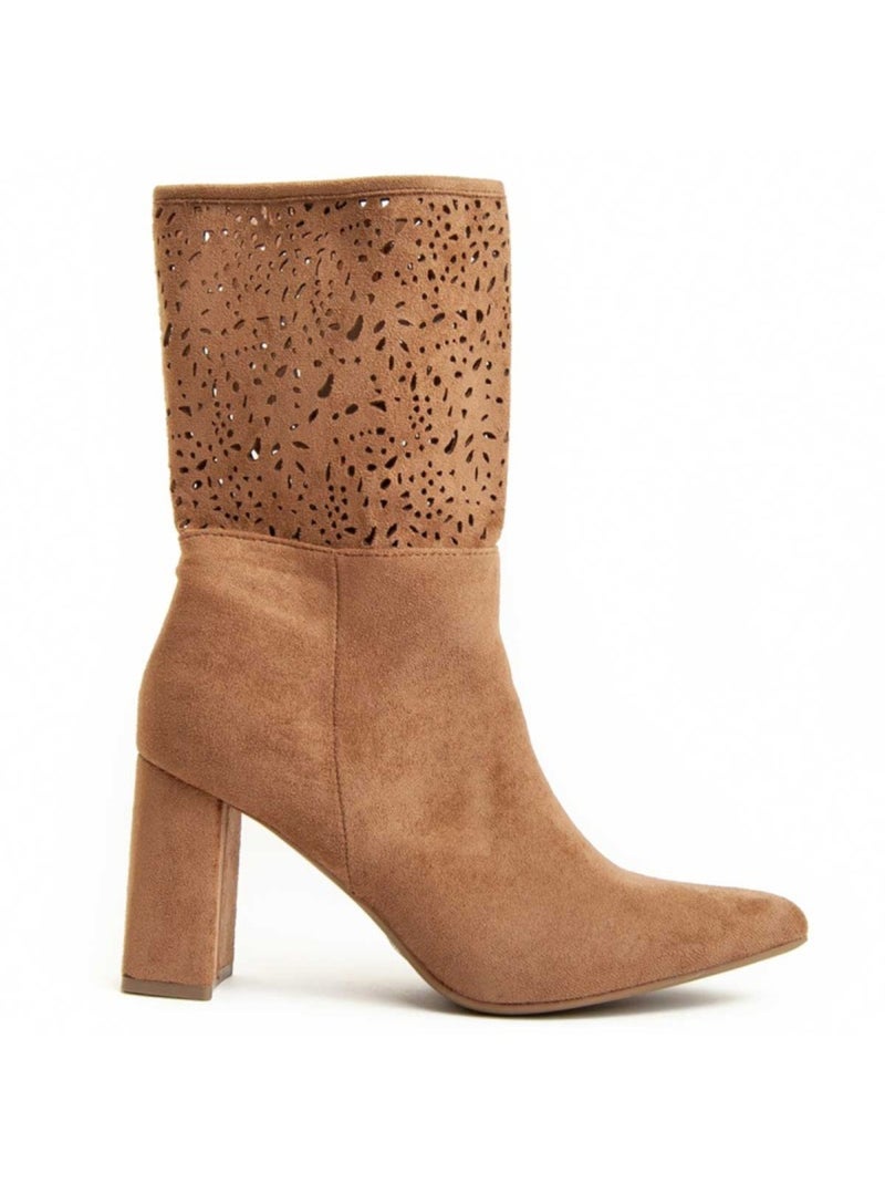 Botte à Talons Matériel Synthétique Montevita Marron - Kiabi