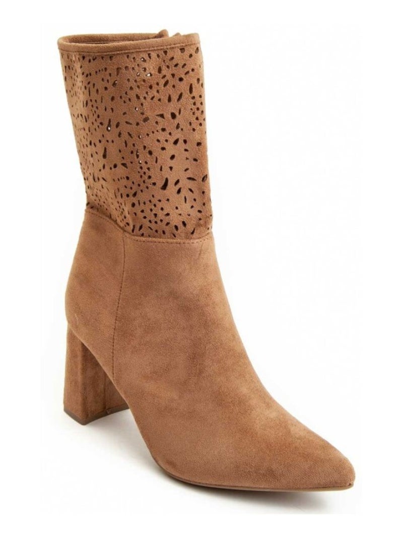 Botte à Talons Matériel Synthétique Montevita Marron - Kiabi