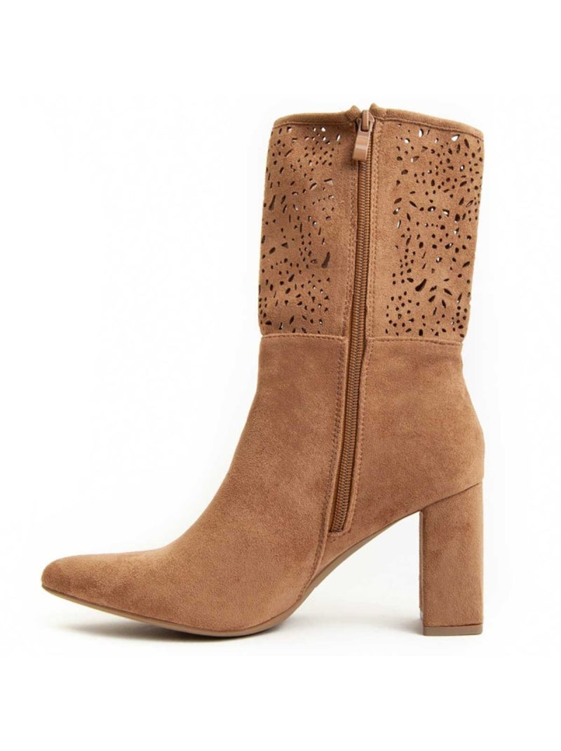 Botte à Talons Matériel Synthétique Montevita Marron - Kiabi