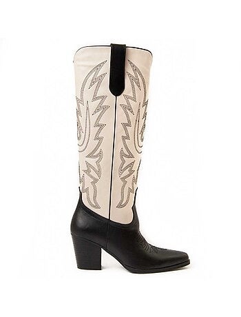 Botte à Talons Matière Synthétique Et Textile Montevita