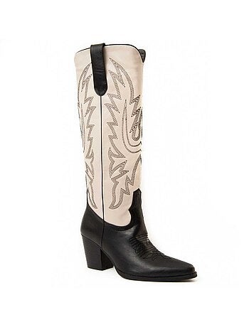 Botte à Talons Matière Synthétique Et Textile Montevita