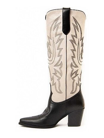 Botte à Talons Matière Synthétique Et Textile Montevita