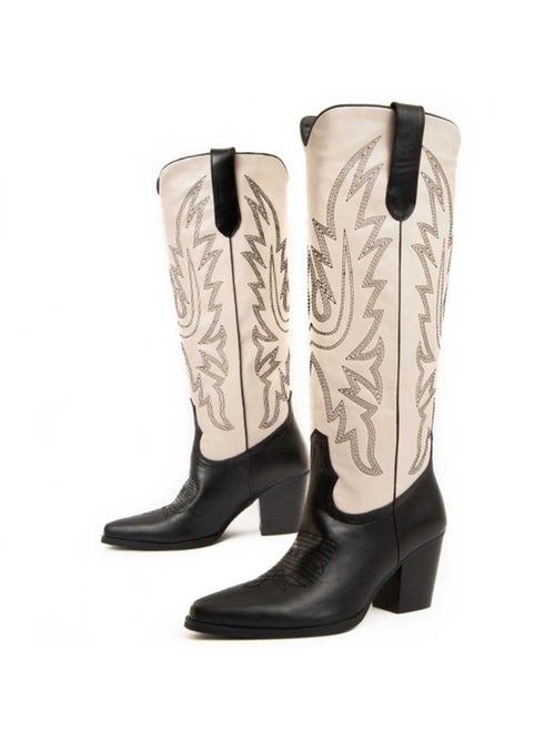 Botte à Talons Matière Synthétique Et Textile Montevita - Kiabi