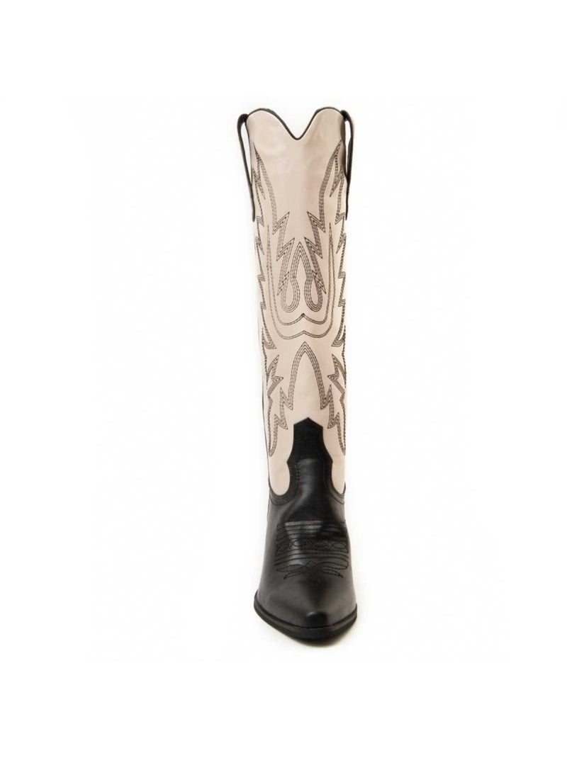 Botte à Talons Matière Synthétique Et Textile Montevita Blanc - Kiabi