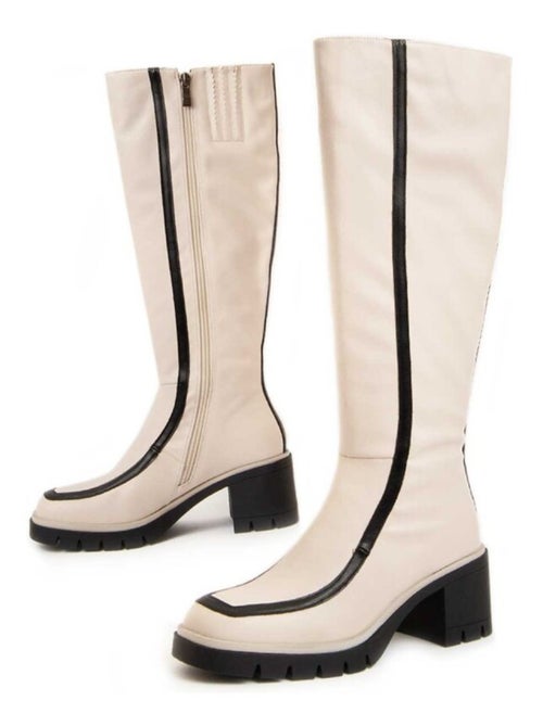 Botte à Talons Matière Synthétique Et Textile Montevita - Kiabi