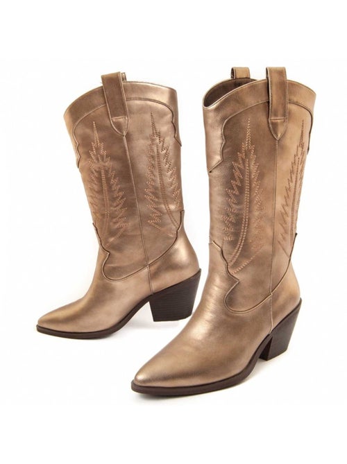 Botte à Talons Matière Synthétique Et Textile Montevita - Kiabi