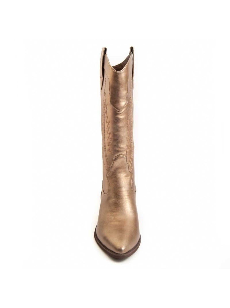 Botte à Talons Matière Synthétique Et Textile Montevita Doré/or - Kiabi