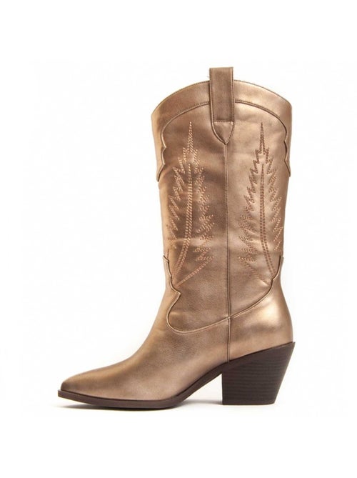 Botte à Talons Matière Synthétique Et Textile Montevita - Kiabi