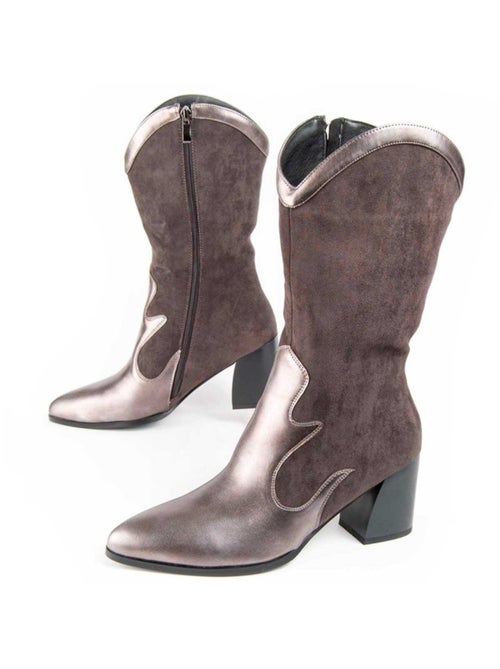 Botte à Talons Matière Synthétique Et Textile Montevita - Kiabi