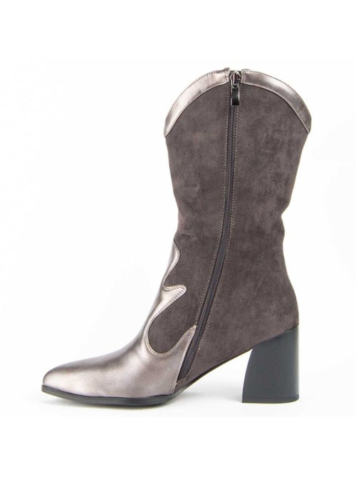 Botte à Talons Matière Synthétique Et Textile Montevita - Kiabi