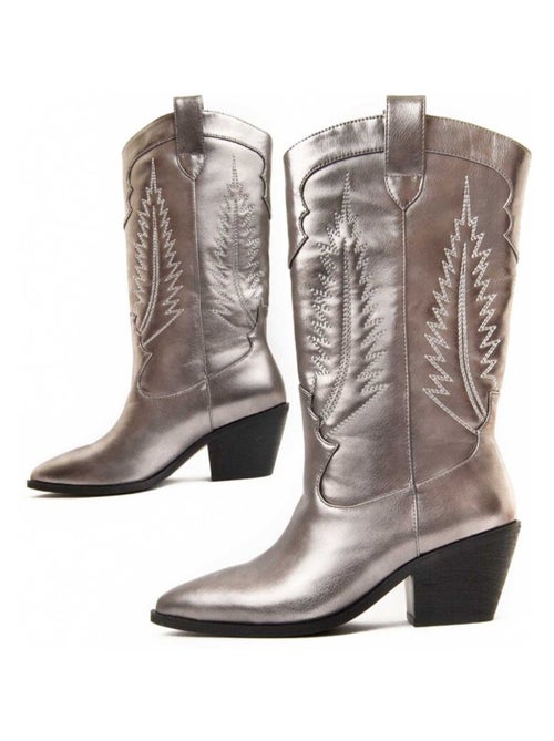 Botte à Talons Matière Synthétique Et Textile Montevita - Kiabi